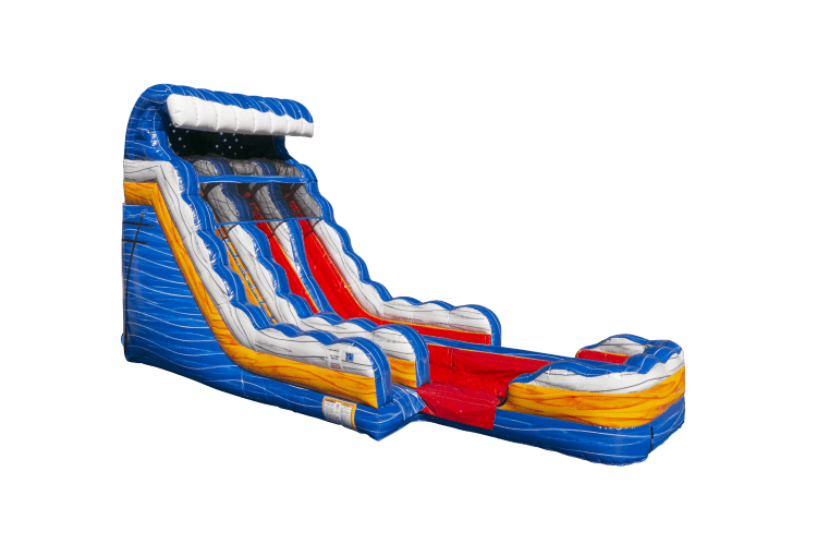 18 FT Double Lane Fireblast Water Slide