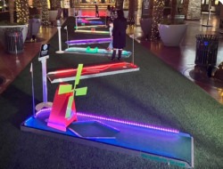 9 Hole LED Mini Golf With Obstacles